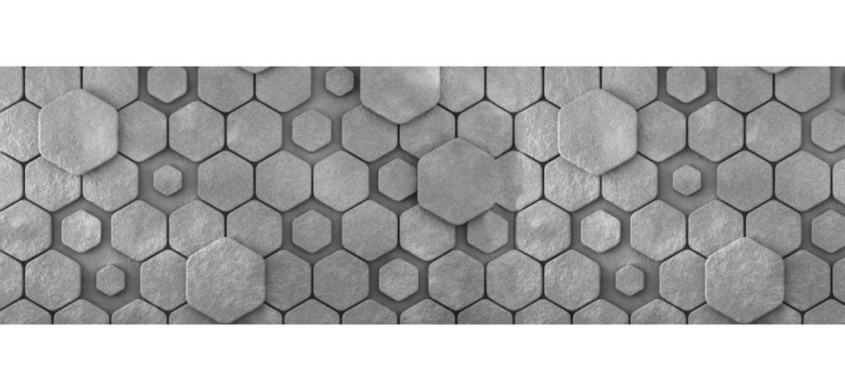 Стеновые панели из АБС-пластика, Кухонный фартук Соты 3D 3000x600x1.5 мм глянец