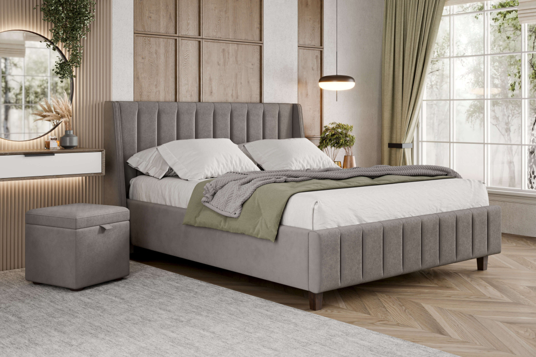 Мягкая кровать, Кровать Милана 1600 с подъёмным механизмом