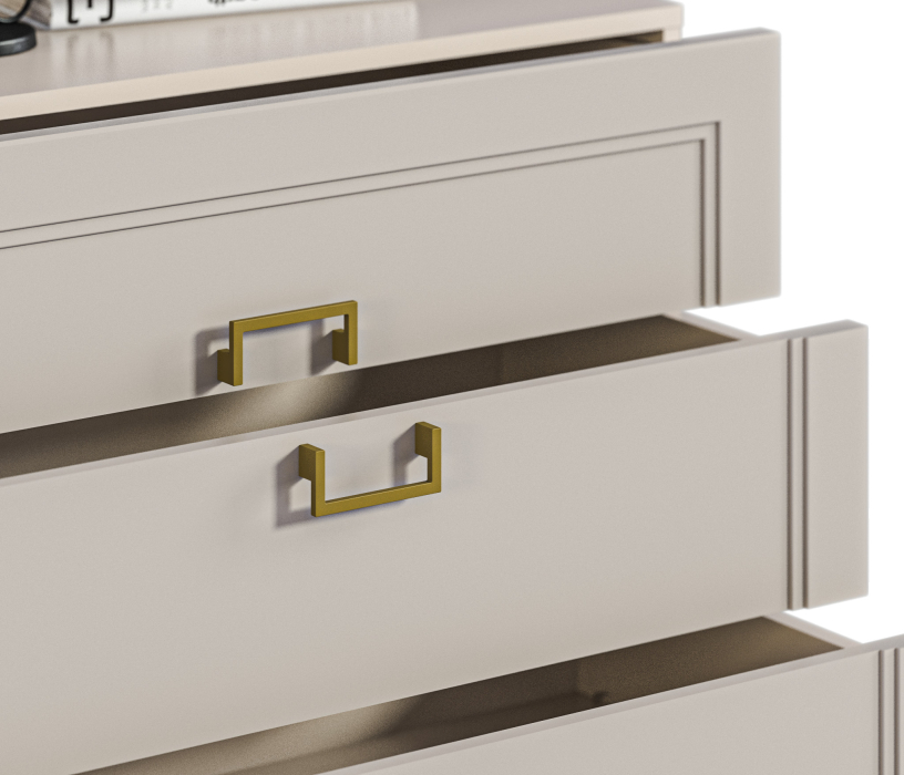 Комоды, Комод Ассоль СБ-3434 Кашемир серый/МДФ Кашемир