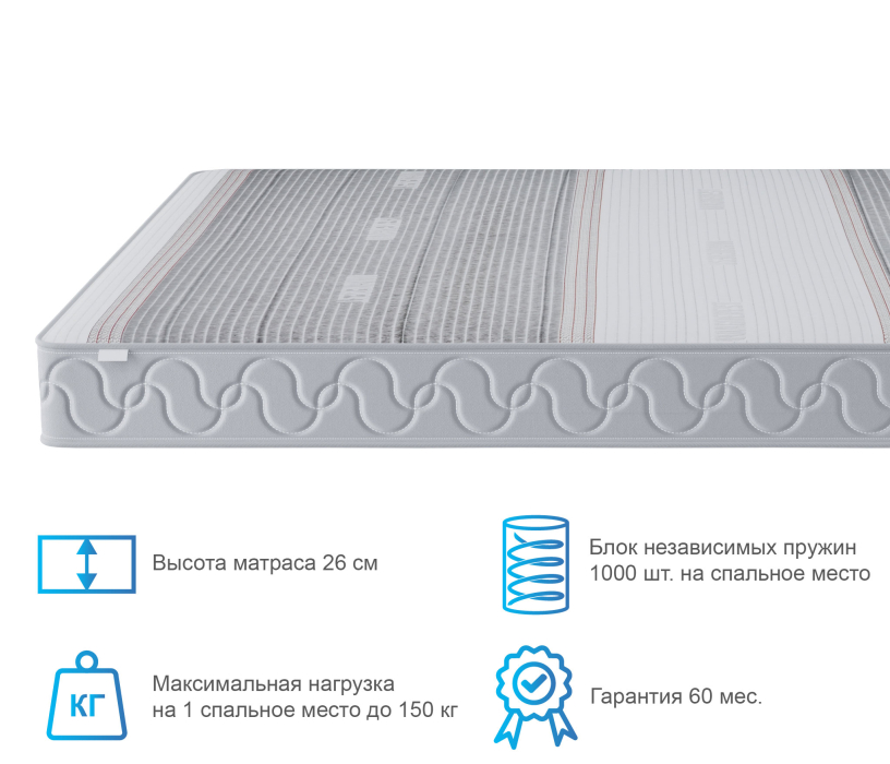 1600 x 2000, Матрас Корсика-Лайт в чехле Magnetic 1600х2000