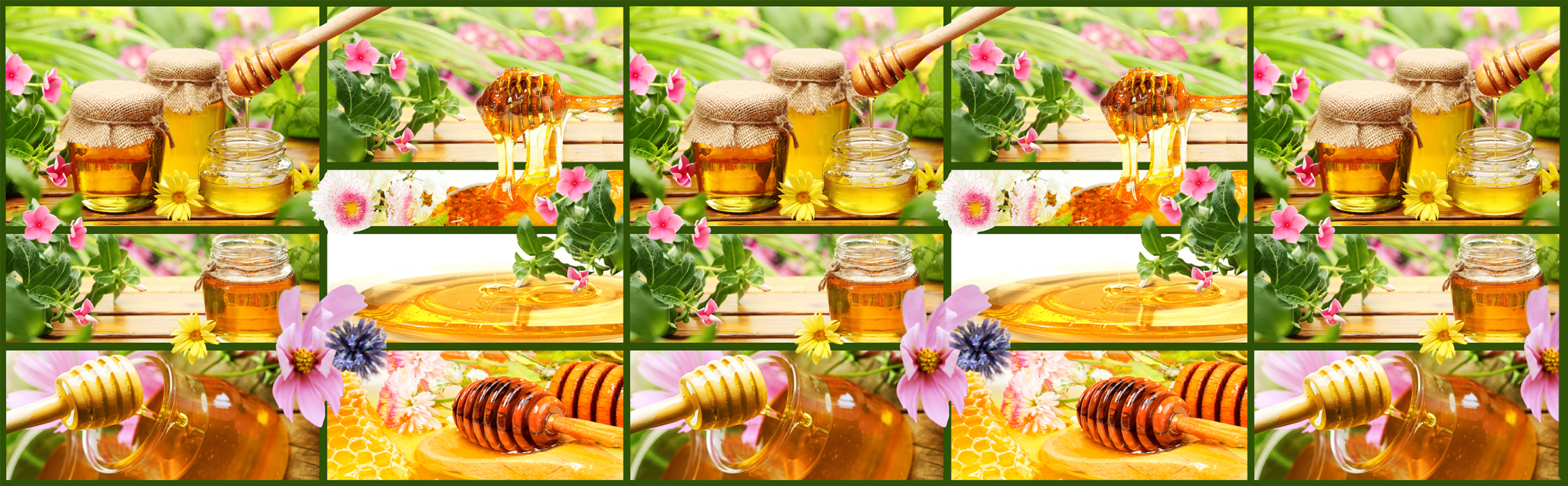 Стеновые панели из АБС-пластика, Кухонный фартук Мед 2000x600x1.5 мм глянец