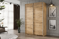 Шкафы-купе 2-х дверные, Шкаф-купе Smart 1424 2х дверный (фасады ЛДСП) профиль серебро