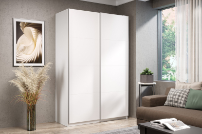 Шкаф-купе Smart 1224 2х дверный (фасады ЛДСП) профиль серебро