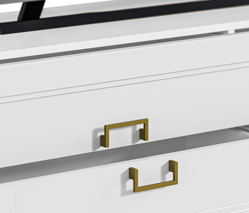 ТВ-тумбы, Тумба под телевизор Ассоль СБ-3433 Белый/МДФ Белый