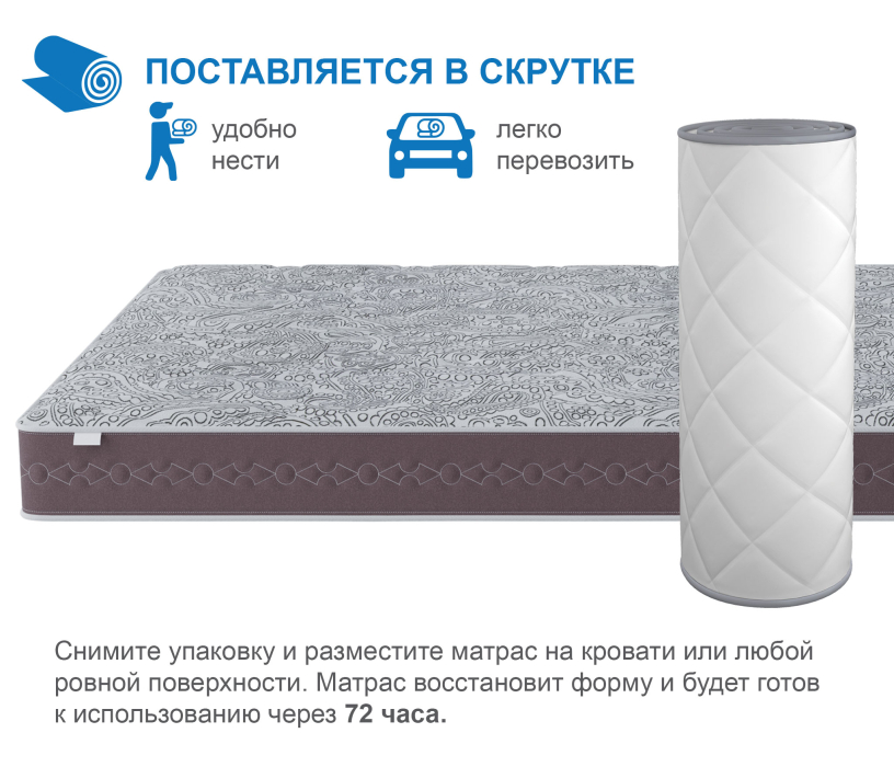 В скрутке, Матрас Здоровый сон-Макс в скрутке 1800х2000