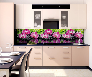 Кухонный фартук Орхидеи 3000x600x1.5 мм глянец