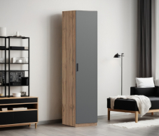 Для одежды, Шкаф однодверный Макс 500 мм, вариант №2 (ЛДСП, дуб вотан)