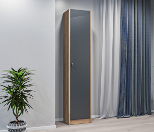 Шкаф-пенал Сидней СБ-2684 Дуб дикий/Диамант серый