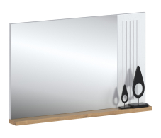 Зеркала в спальню, Зеркало Монтана СБ-3546 Белый Альпийский,Дуб Гамильтон/МДФ Дуб Белый