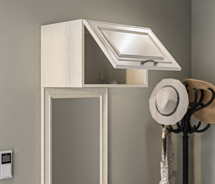 Гранд, Тумба с зеркалом Гранд / Ливерпуль СБ-3508 Дуб Приморский Белый/МДФ Классика Светлый