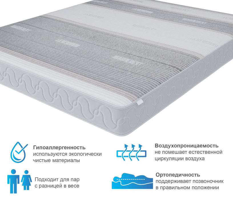 Другие размеры, Матрас Тропикана-Агама в чехле Magnetic 1200х2000