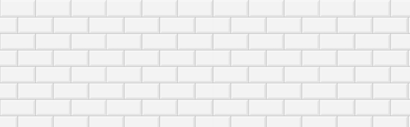 Кухонный фартук Белая плитка 2000x600x1.5 мм глянец