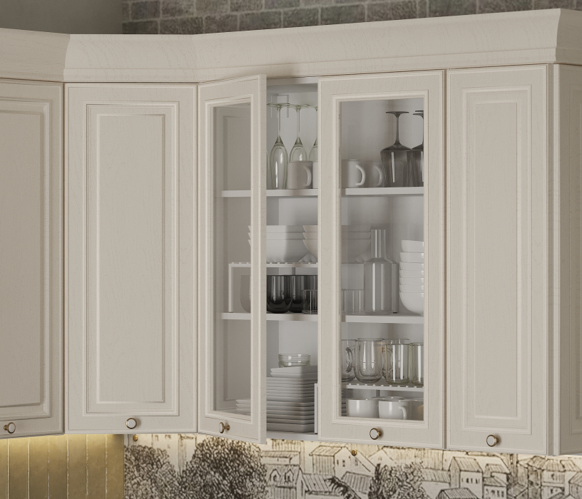 Кухонные гарнитуры, Кухонный гарнитур Регина Белый/Классика Светлый 3х1,7 м