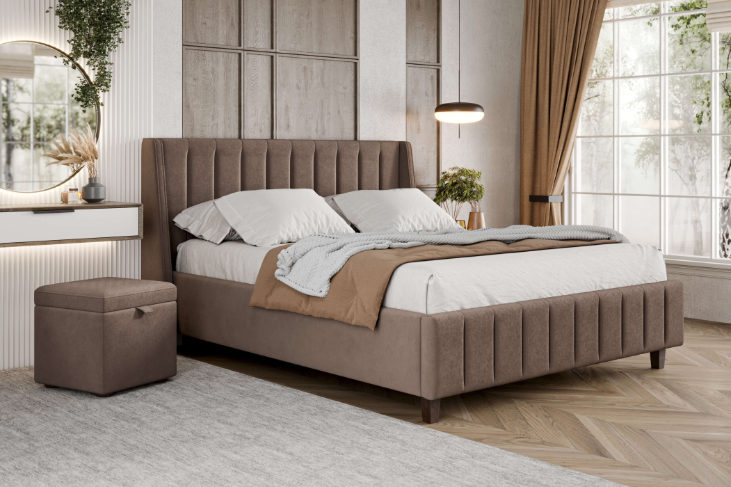 Мягкая кровать, Кровать Милана 1600 с подъёмным механизмом