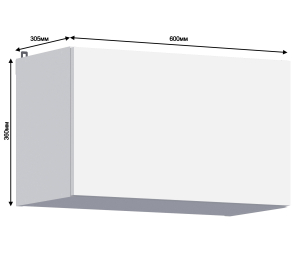 Леон шкаф навесной 1 дв 60х36 см