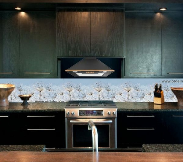 Стеновые панели из АБС-пластика, Кухонный фартук Утренняя роса 1000x600x1.5 мм глянец