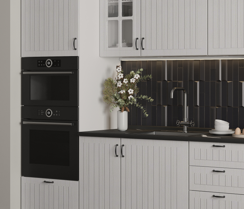 Кухонные гарнитуры, Кухонный гарнитур Регина Белый/Сандал Белый 4,1 м