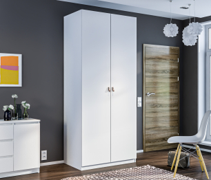 Шкаф 2х дверный Макс 1000 Белый