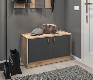 Тумба Сидней СБ-2583 Дуб дикий/Диамант серый