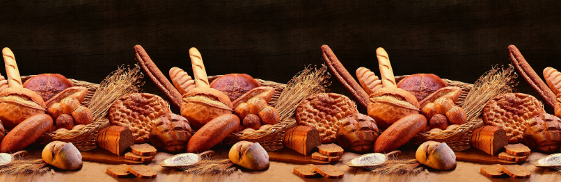 Кухонный фартук Хлеб 3000x600x1.5 мм глянец