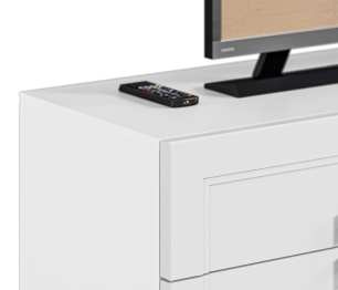 Тумба под телевизор Ассоль СБ-3433 Белый/МДФ Белый