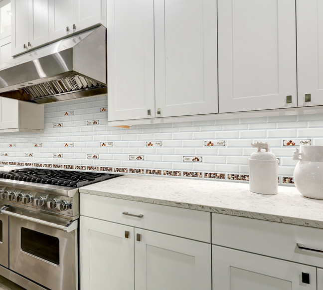 Стеновые панели из АБС-пластика, Кухонный фартук Керамика 1000x600x1.5 мм глянец