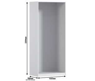 Шкаф 2х дверный Макс 1000 Белый