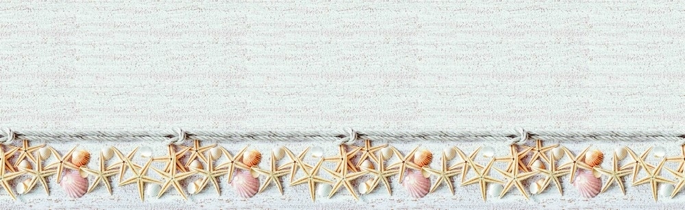 Стеновые панели из АБС-пластика, Кухонный фартук Ракушки 3000x600x1.5 мм глянец